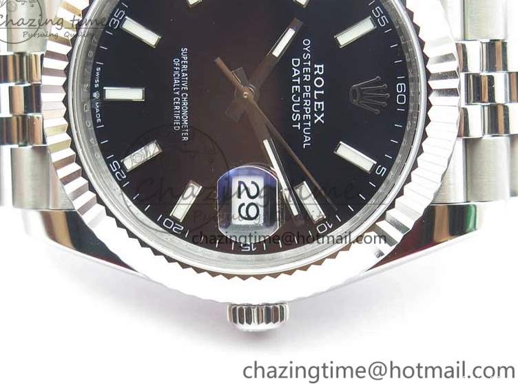 1229 DateJust 41MM 126334 904L SS VRF 1:1 Best Edition Black Dial Stick Markers on SS Jubilee Bracelet A Trendy 2901
